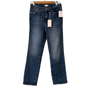 NWT Good American High Rise Tummy Control Straight Jeans- Size 6-12